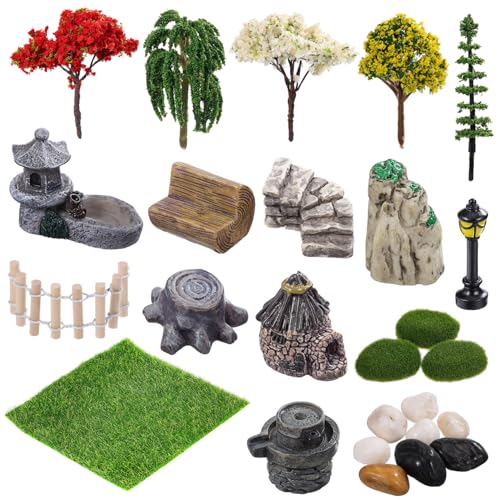 Alasum Miniatur Fairy Garden Dekor Teilig aus Langlebigem Kunststoff Mini Bäume und Landschaftsaccessoires für Terrarien Puppenhäuser Mini Garten und Dekoration Vielseitig Einsetzbar und Alasum Miniatur Fairy Garden Dekor Teilig aus Langlebigem Kunststoff Mini Bäume und Landschaftsaccessoires für Terrarien Puppenhäuser Mini Garten und Dekoration Vielseitig Einsetzbar und von Alasum
