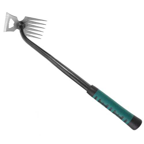 Alasum Multi Funktion Unkrautstecher mit Ergonomischem Griff Leichter Gartenhacke mit Zähnen Robustes Unkrautentfernungswerkzeug für Beete und Pflasterfugen Handlich und Rutschfest für von Alasum