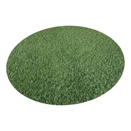 Alasum Runder Kunstrasen Teppich Wetterfeste Dekoration für Außenbereiche Vielseitig als Gartenteppich und Tischset Geeignet Grüne Pflegeleichte Grasmatte für Draußen und Innenbereich von Alasum