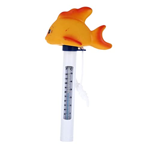 Alasum Schwimmendes Poolthermometer Goldfisch Wassertemperaturmesser für mit Celsius Fahrenheit Anzeige für Pools und Teiche von Alasum