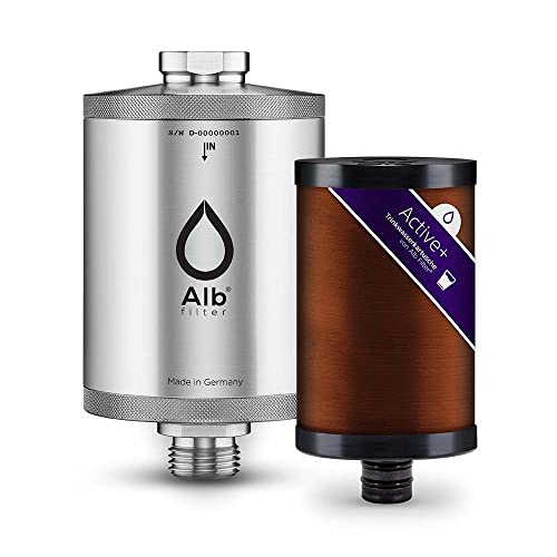 Alb Filter® Active Plus+ Wasserfilter gegen Kalk, Bakterien, und andere Schadstoffe | Unterspüle | Made in Germany Edelstahl Natur von Alb Filter