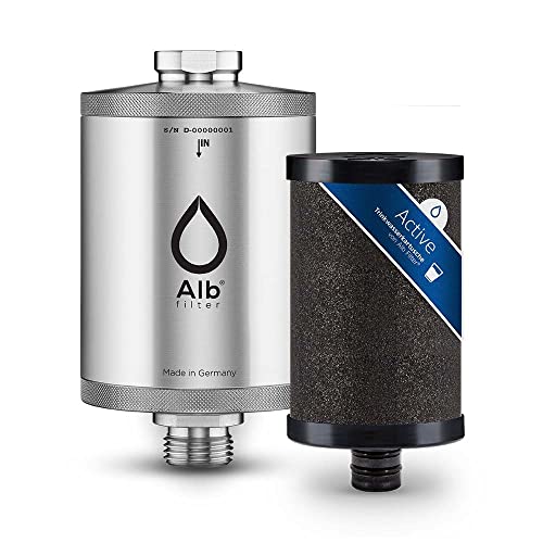 Alb Filter® Active Trinkwasserfilter reduziert Schadstoffe, Schwermetalle Edelstahl Natur von Alb Filter