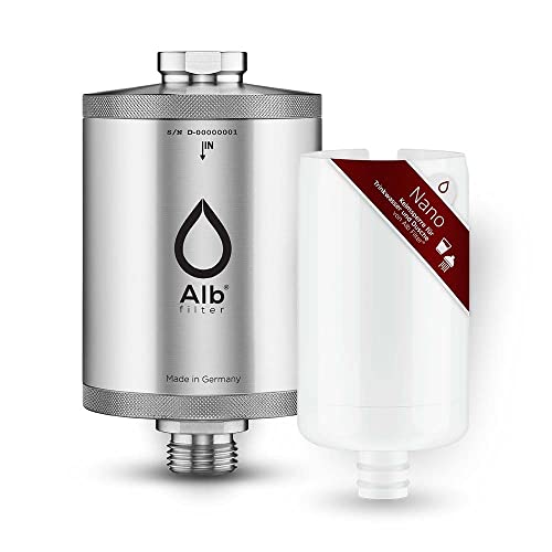 Alb Filter® Nano Duschfilter Sofortschutz gegen Legionellen und Bakterien Edelstahl Natur von Alb Filter