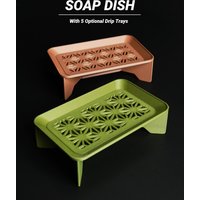 Soap Dish - Seifenschale Mit 5 Wechselbaren Kumiko-Einsätzen 3D-Gedruckt Design Von Meyui Wunschfarbe Ideal Für Bad & Küche von AlbPrint3D