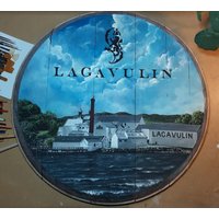 Lagavulin Whisky Fassdeckel Wanddeko von AlbaGuBrath24