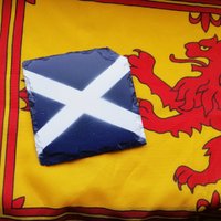 Schottland Flagge Schiefer Glasuntersetzer Untersetzer von AlbaGuBrath24
