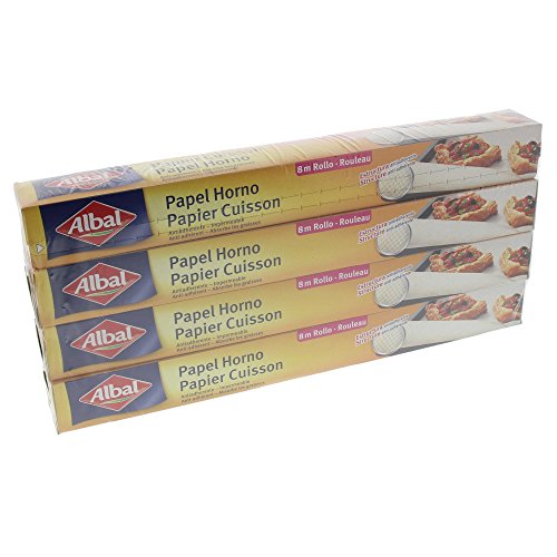 ALBAL Papier Kochen, Antihaftbeschichtung, leichtes, 8 m, 4 Stück von Albal