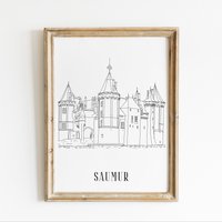 Saumur Poster - Papier A4/A3 40x60 von AlbaneHshop
