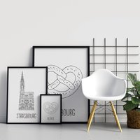 straßburg-Poster - A4/A3 40x60 Papier von AlbaneHshop