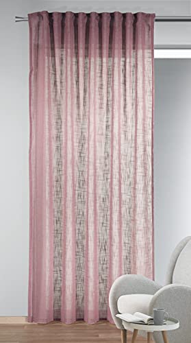 Albani Schal mit Gardinenband vd. Schlaufen/Alessio / 245x135 cm, rosé von Albani