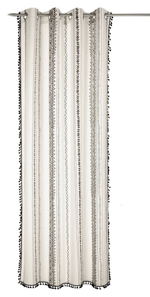 Vorhang Ösenvorhang MADU, Weiß, B 135 cm, L 245 cm, Albani, Ösen, halbtransparent von Albani