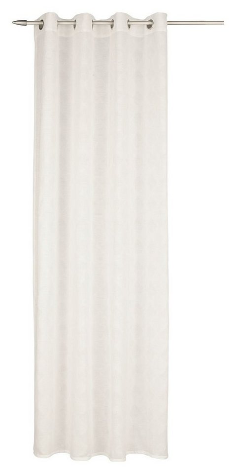 Vorhang Ösenvorhang TULANI, Weiß, B 135 cm, L 245 cm, Albani, Ösen, halbtransparent von Albani
