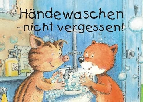 Händewaschen - nicht vergessen! Kunststoff-Schild, 29,7 x 21cm: Extra leichtes Kunstoffschild für Bad, WC-Tür, Waschraum usw. Händewaschen - nicht vergessen! Kunststoff-Schild, 29,7 x 21cm: Extra leichtes Kunstoffschild für Bad, WC-Tür, Waschraum usw. von Albarello Verlag GmbH