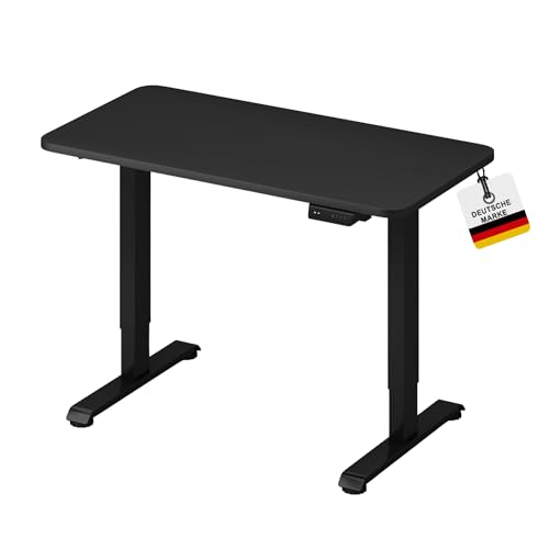 Albatros Höhenverstellbarer Schreibtisch Lift 2P11, 110 x 60cm Schwarz – Schreibtisch Höhenverstellbar Elektrisch mit Digitaldisplay – Optimal als Stehschreibtisch, Bürotisch oder Standing Desk von Albatros International GmbH