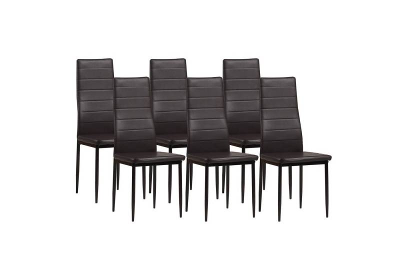 Albatros International Esszimmerstuhl Esszimmerstühle MILANO 6er Set braun Kunstleder Modern (6er Set, Braun), edles Italienisches Design, Polsterstuhl, hohe Belastbarkeit, Modern von Albatros International