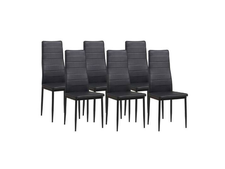 Albatros International Esszimmerstuhl Esszimmerstühle MILANO 6er Set schwarz Kunstleder Modern (6er Set, Schwarz), edles Italienisches Design, Polsterstuhl, hohe Belastbarkeit, Modern von Albatros-International