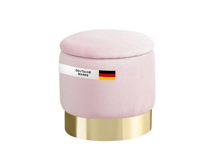 Albatros International Polsterhocker Albatros Hocker mit Stauraum Nizza Sitzhocker mit Stauraum, Modern (Rosa, Samt), optimal als Fußhocker oder Hocker Schminktisch von Albatros-International