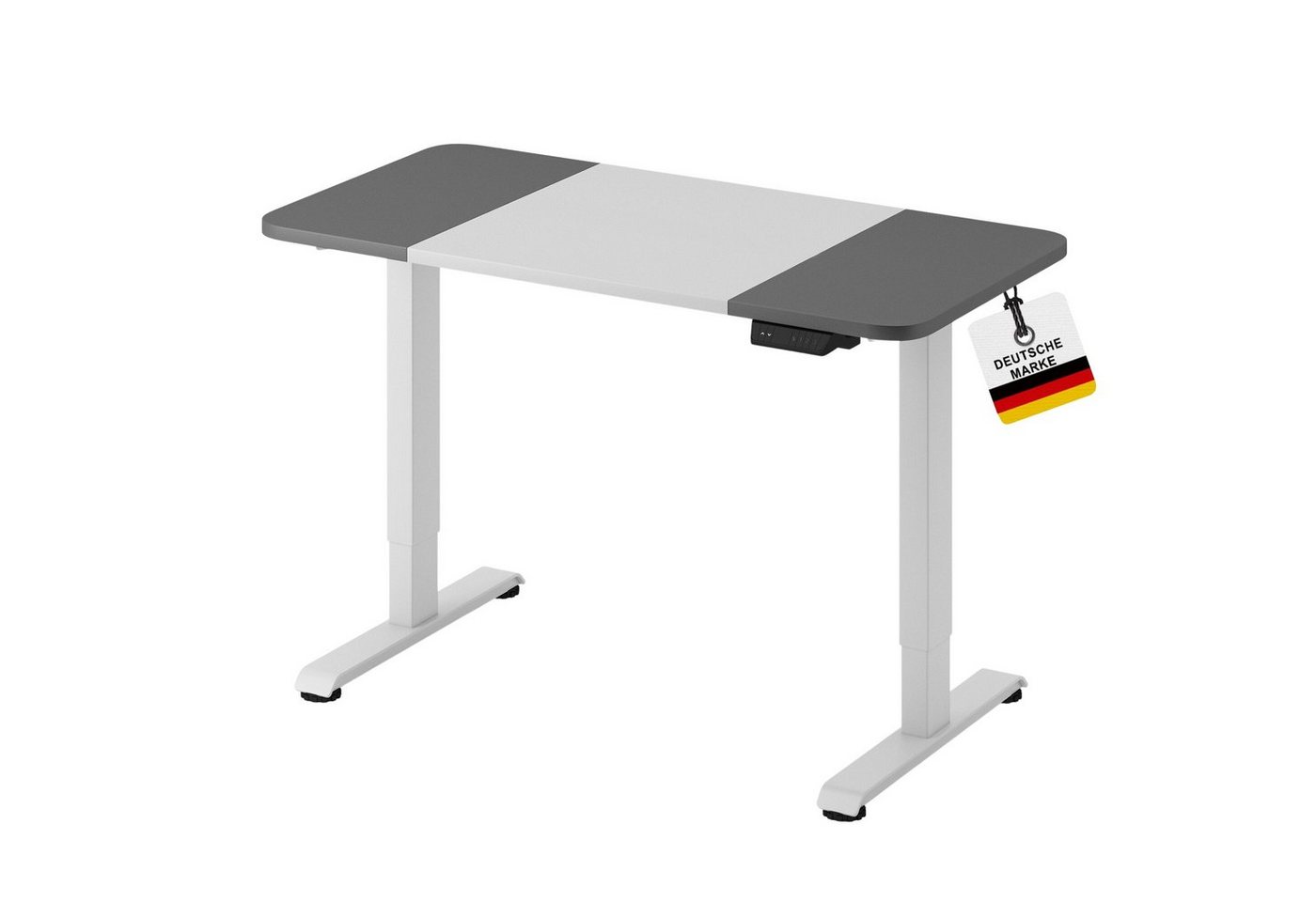 Albatros International Schreibtisch Albatros elektrisch höhenverstellbarer Schreibtisch 4P12WG Tischplatte (120x60cm, Weiss/Grau), Optimal als Stehschreibtisch, Bürotisch oder Standing Desk von Albatros International