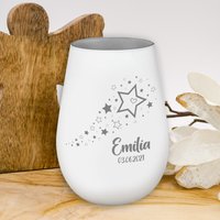 Sternenkind Trauerlicht Gedenklicht - Sternenschweif Windlicht Teelichtglas Personalisierbar Erinnerung Trauergeschenk Mit Name Und Datum von AlbcraftDE