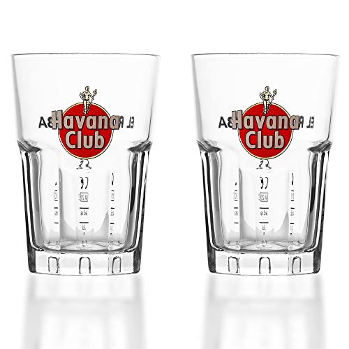 2 Stück Originale Havana Club Longdrink Glas Gläser - 0,34l - Transparent von Albellion
