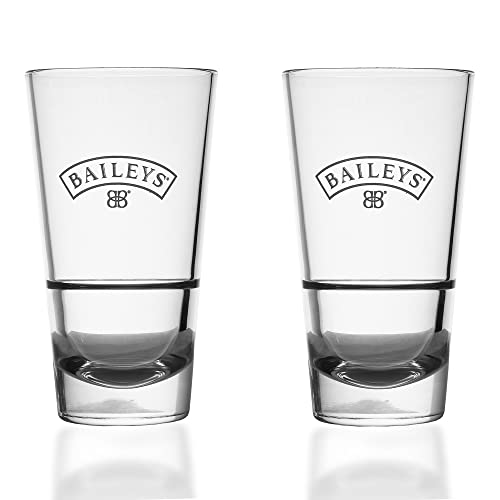 Albellion 2 Stück Original Baileys Longdrink Gläser Likör Gläser-Set mit Baileys Schriftzug, Glas, Transparent von Albellion