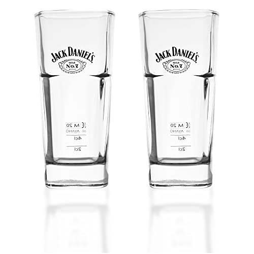 Albellion 2 Stück Original Jack D Longdrink Gläser - 0,34l - Transparent von Albellion