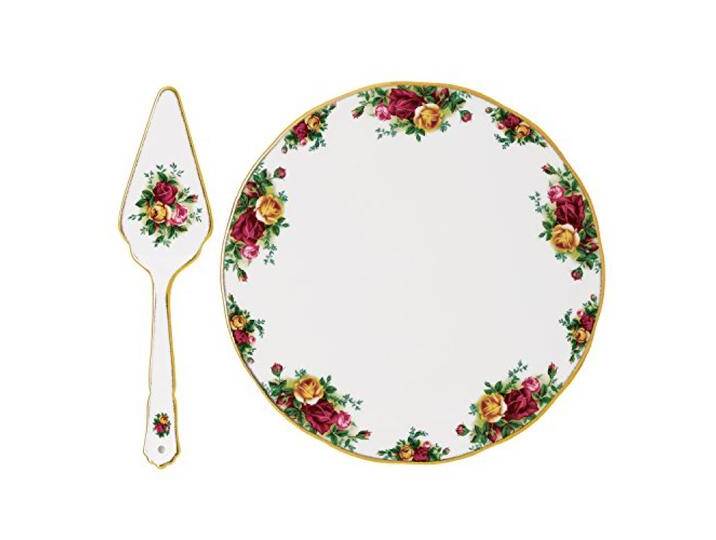 Royal Albert Old Country Roses Kuchenplatte und Servierplatte von Albert