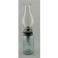 Aqua Quart Einmachglas-Öllampe Mit Perlenkamin - Sale von AlbertEstateLtd