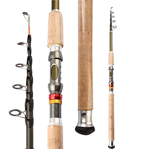 Angelrute Teleskop-Carbon-Angelrute Spinning Köder Rod Karpfen Fliegen Carp Feeder Ausrüstung Ultralight Travel Surf Zubehör-3.6m Teleskop Angelrute (Size : 3.0m) von Alberta