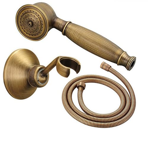 Duschkopf, Duschset, Retro-Telefondusche aus Messing, mit Duschhalterung und 1,5 m Schlauch, für Bad und Duschbad von Alberta