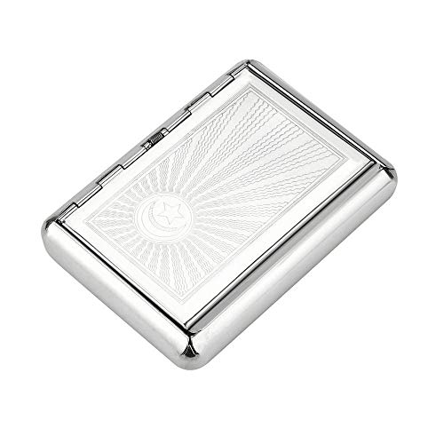 Zigarettenetui Zigaretten Box Metall Zigarettenetui Box Halter Halten Zigaretten Silber-Tabak-Zigaretten-Halter Aufbewahrungsbehälter (95 * 70 MM) -Silver_China Tabakdose (Color : Silver) von Alberta