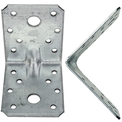 ALBERTS 25 Stück 70x70x55 mm Lochwinkel, 2,5 mm Blechdicke, verzinkt, mit Steg/Rippe, Eckenmontage, Metall, Stahlrahmen, Silber ALBERTS 25 Stück 70x70x55 mm Lochwinkel, 2,5 mm Blechdicke, verzinkt, mit Steg/Rippe, Eckenmontage, Metall, Stahlrahmen, Silber von Alberts