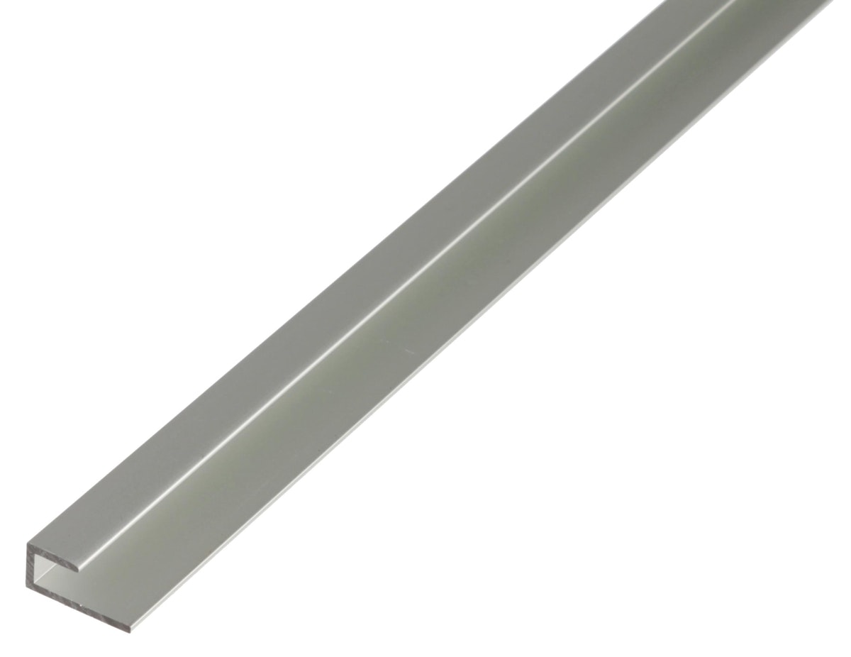 Alberts® Abschlussprofil, selbstklemmend, 20x9x6x1,5mm, Alu silbert eloxiert-1 m von Alberts