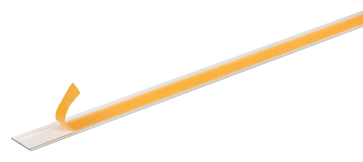 Alberts® Flachstange selbstklebend, Alu, Länge 1m-weiß kunststoffbesch.-20 mm von Alberts