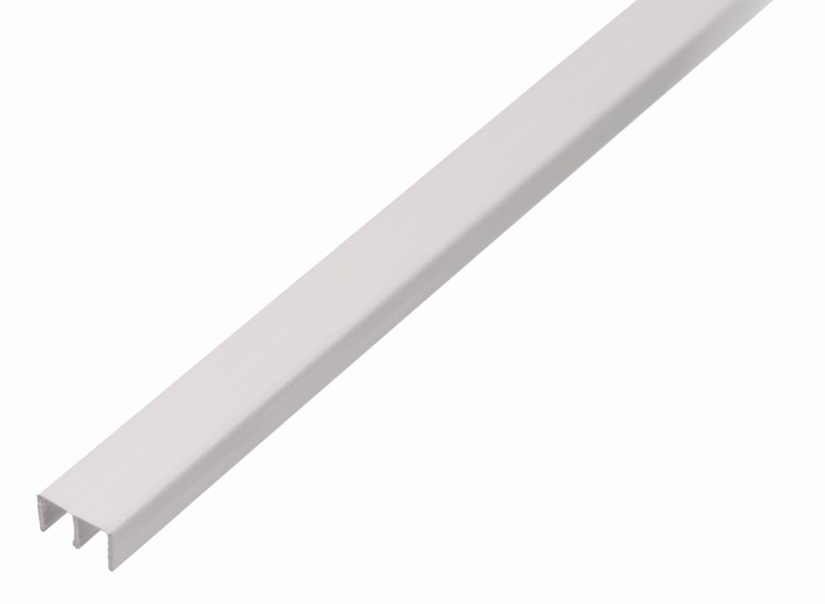 Alberts® Führungsschienenprofil oben, Kunststoff, 6,5x10x18mm-1 m-Weiß von Alberts