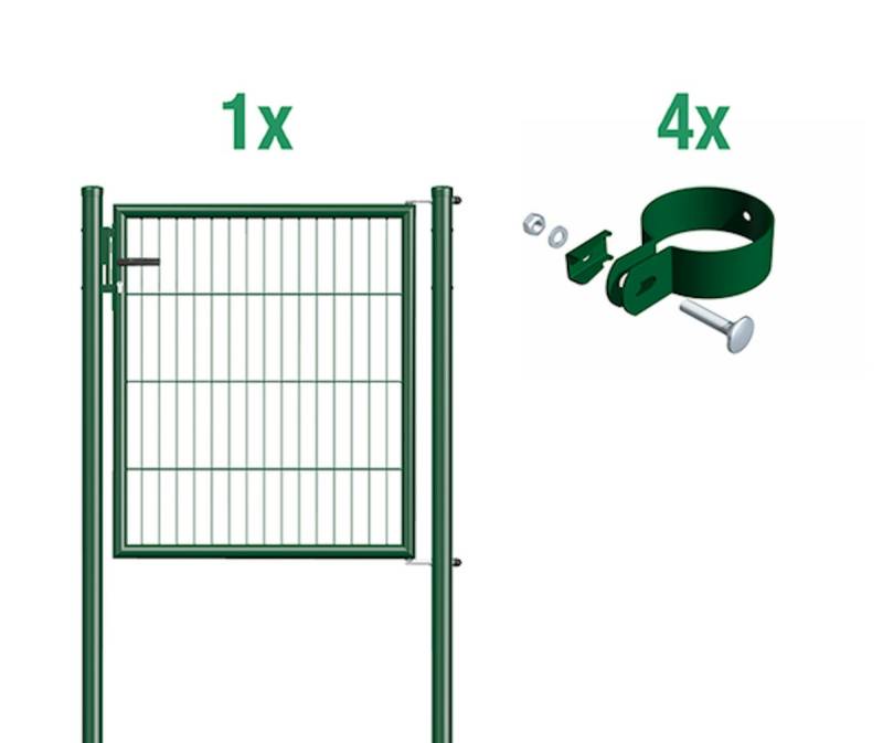 Alberts® Stabgitter-Einzeltorset Garden inkl. 4 Torschellen Anthrazit 1000 mm von Alberts