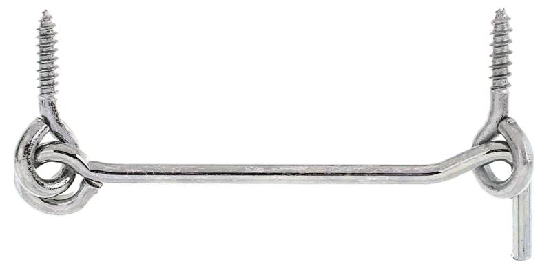 Alberts® Sturmhaken, mit Öse, galvanisch verzinkt dickschichtpassiviert, zum Einschrauben, Haken ⌀4,0 mm, Karte à 1 St. 903824 von Alberts