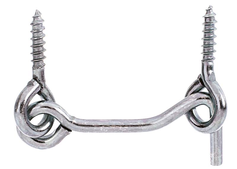 Alberts® Sturmhaken, mit Öse, galvanisch verzinkt dickschichtpassiviert, zum Einschrauben, Haken 60x⌀4 mm,Karte à 1 St. 903800 von Alberts