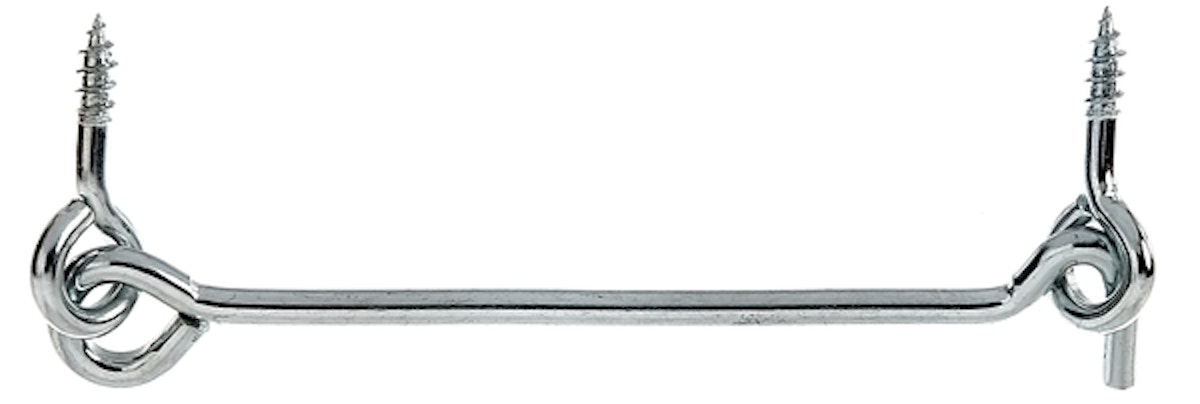 Alberts® Sturmhaken mit Öse blau verzinkt z.Einschrauben Länge 120 mm Haken ⌀4 mm von Alberts