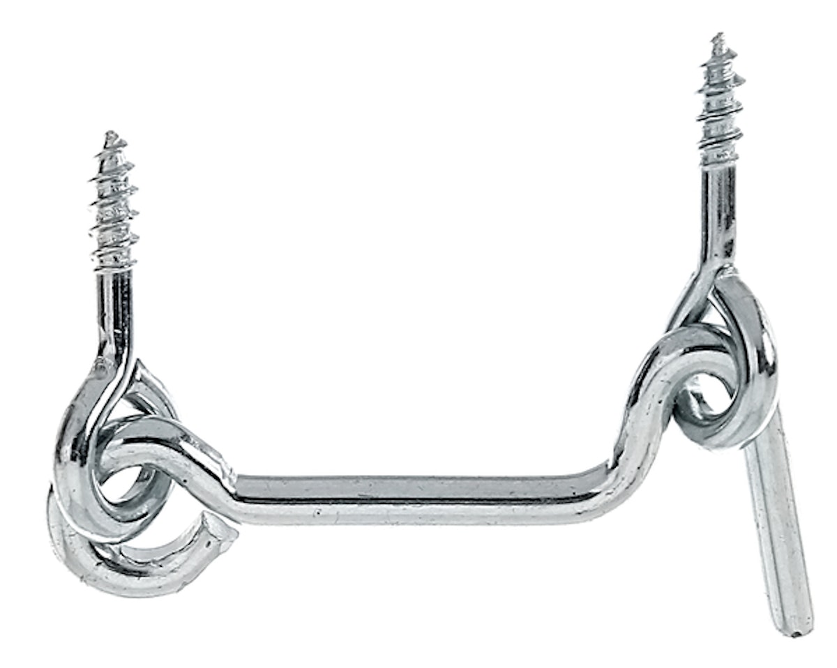 Alberts® Sturmhaken mit Öse blau verzinkt z.Einschrauben Länge 50 mm Haken ⌀3 mm von Alberts