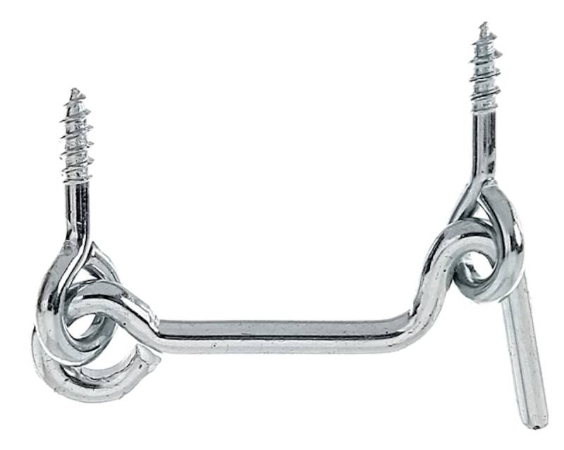 Alberts® Sturmhaken mit Öse blau verzinkt z.Einschrauben Länge 50 mm Haken ⌀3 mm von Alberts