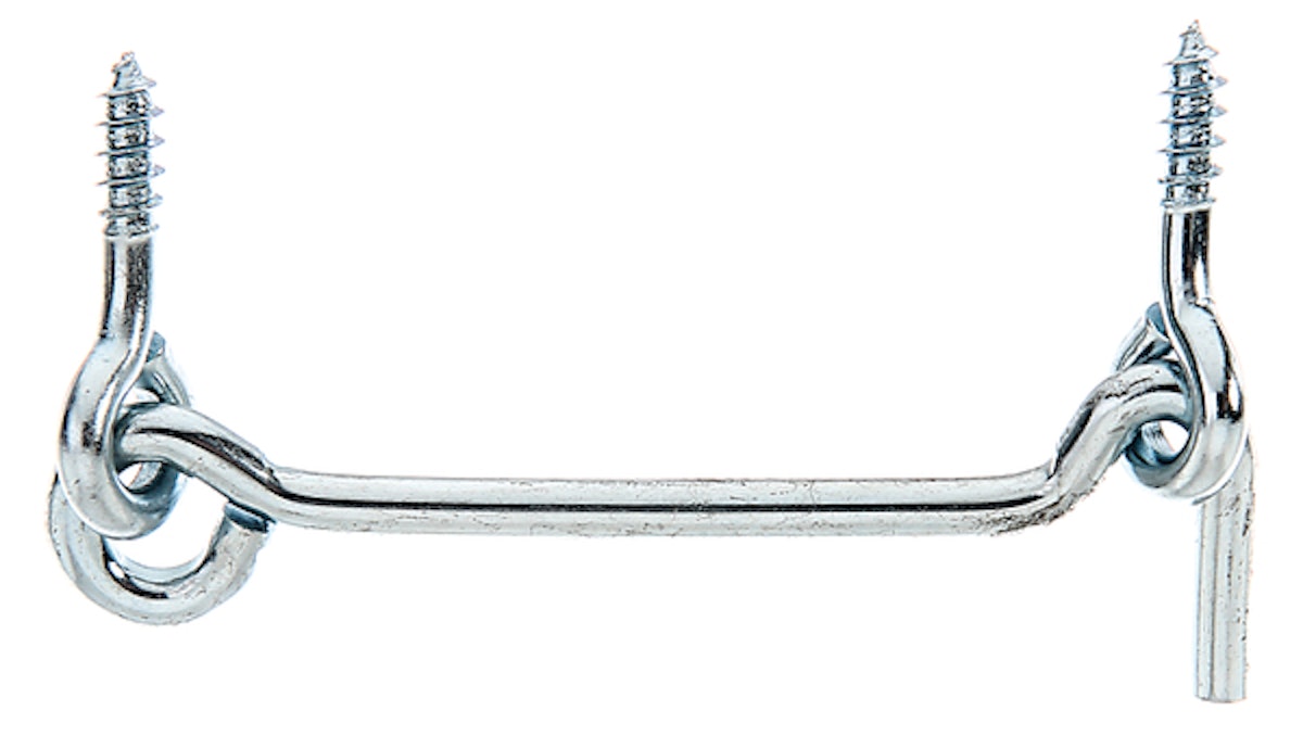 Alberts® Sturmhaken mit Öse blau verzinkt z.Einschrauben Länge 76 mm Haken ⌀4 mm von Alberts