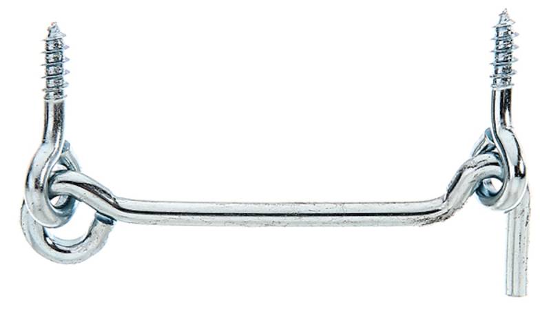 Alberts® Sturmhaken mit Öse blau verzinkt z.Einschrauben Länge 76 mm Haken ⌀4 mm von Alberts