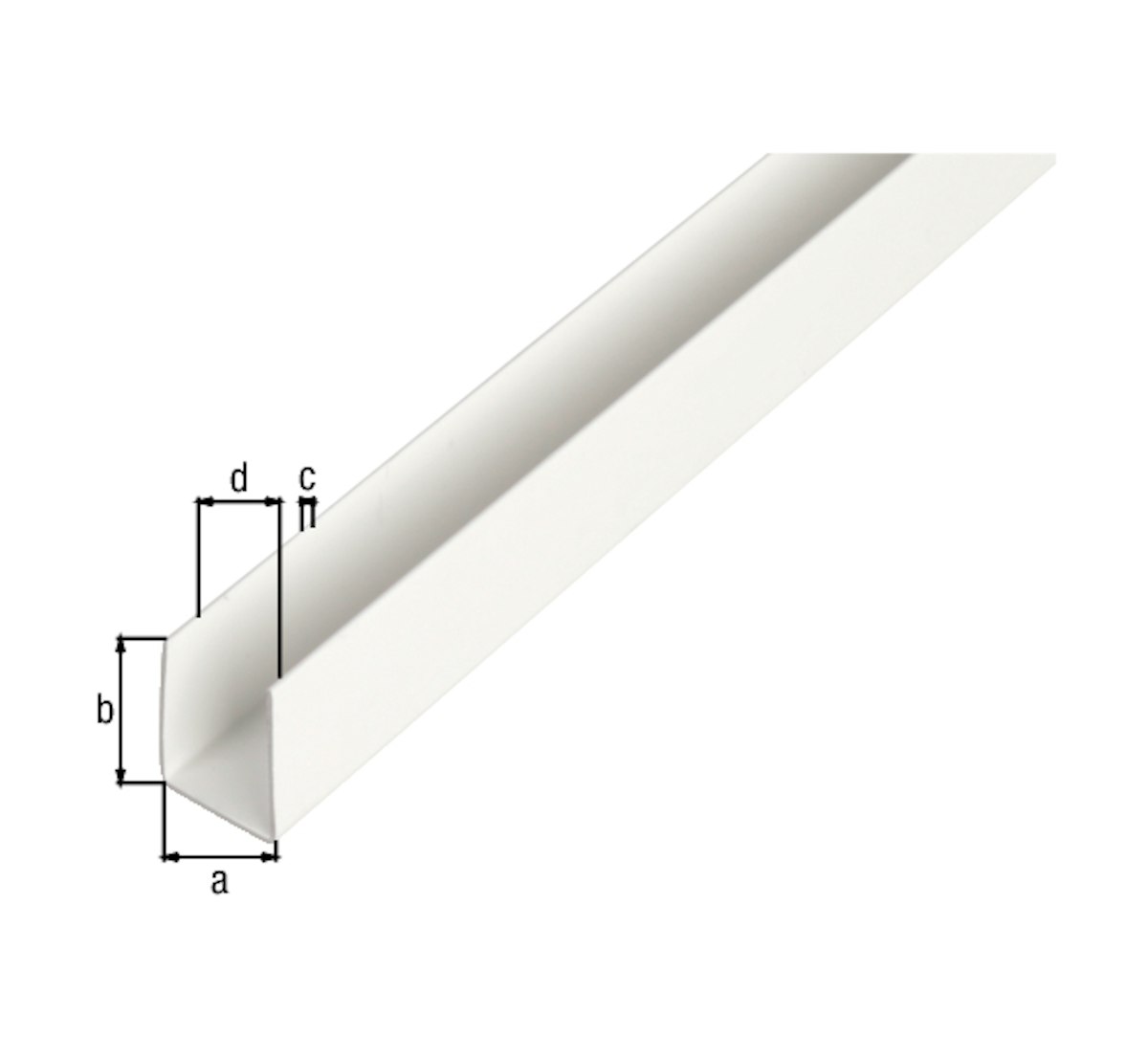 Alberts® U-Profil, Kunststoff, versch. Größen-2 m-Weiß-21 x 10 mm von Alberts