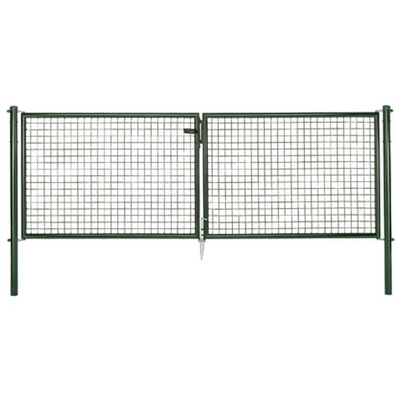 Alberts® Wellengitter-Doppeltor Breite 2988 mm, anthr.metallic, Höhe 750 mm von Alberts