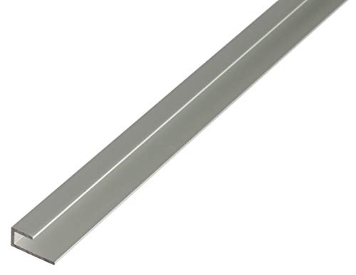 Alberts 030944 Abschlussprofil | selbstklemmend | Aluminium, silberfarbig eloxiert | 1000 x 20 x 9 mm von Alberts