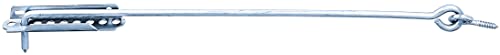 Alberts 204280 Sturmhaken | mit Feststellplatte oder Ösen auf Platten | galvanisch blau verzinkt | Länge 500 mm | Haken-Ø 18 mm von Alberts