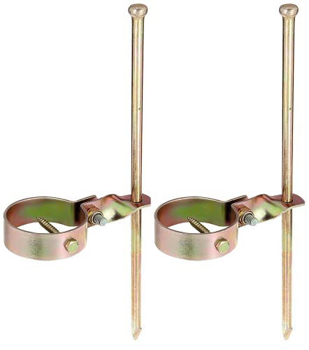 Alberts 204556 Schaukelanker | für die Befestigung am Boden | galvanisch gelb verzinkt | Länge 390 mm | Schellen-Ø 80 mm | 2er Set von Alberts