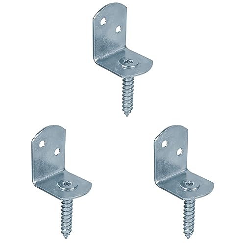 Alberts 204822 Flechtzaunhalter L-Form | in verschiedenen Ausführungen | galvanisch blau verzinkt | Gesamthöhe 83 mm | 12er Set (Packung mit 3) von Alberts