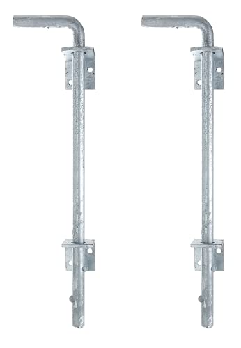 Alberts 211035 Bodenschieber | feuerverzinkt | Bolzen-Ø 16 mm | 400 mm | Abstand Bolzen - Tor 30 mm | 2er Set von Alberts